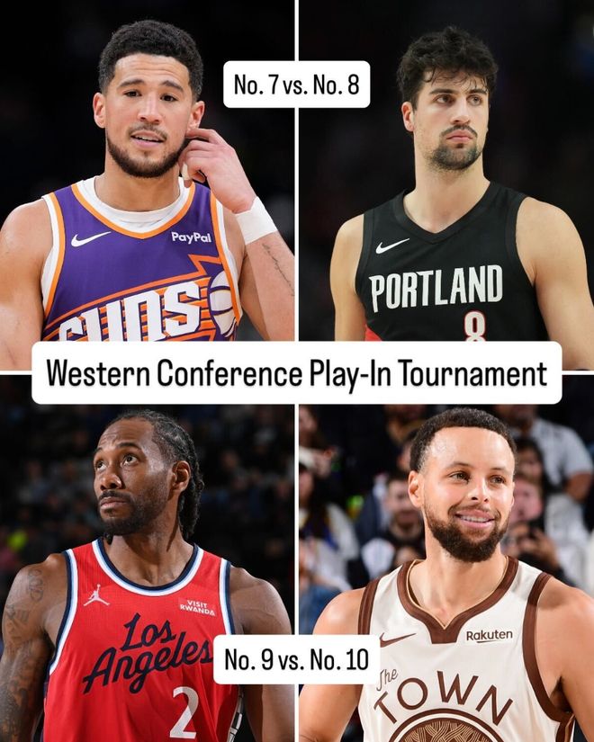 NBA附加赛对阵出炉：太阳VS开拓者、快船VS勇士成